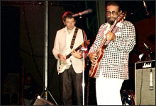 Onstage with Lowell Fulson 1991